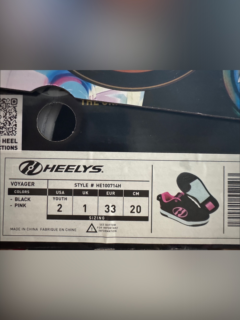 Girls Heelys Kids Black & Pink Low-Top Skate Sneaker - Picture 11 of 11